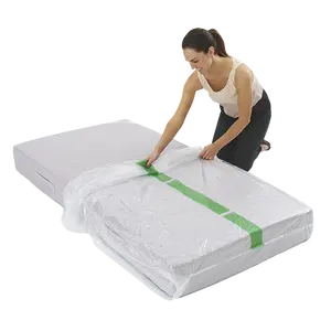 塑料特大号，大号，单床垫收纳袋，用于移动单色印刷-单个包装