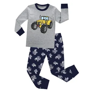 Pijama de manga larga para niños, ropa de dormir Popular, OEM, 100% algodón