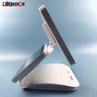 Système de terminal de point de vente DiligenCe DC-1506 avec écran tactile Windows 10, double écran tout-en-un, écran tactile POS avec mémoire