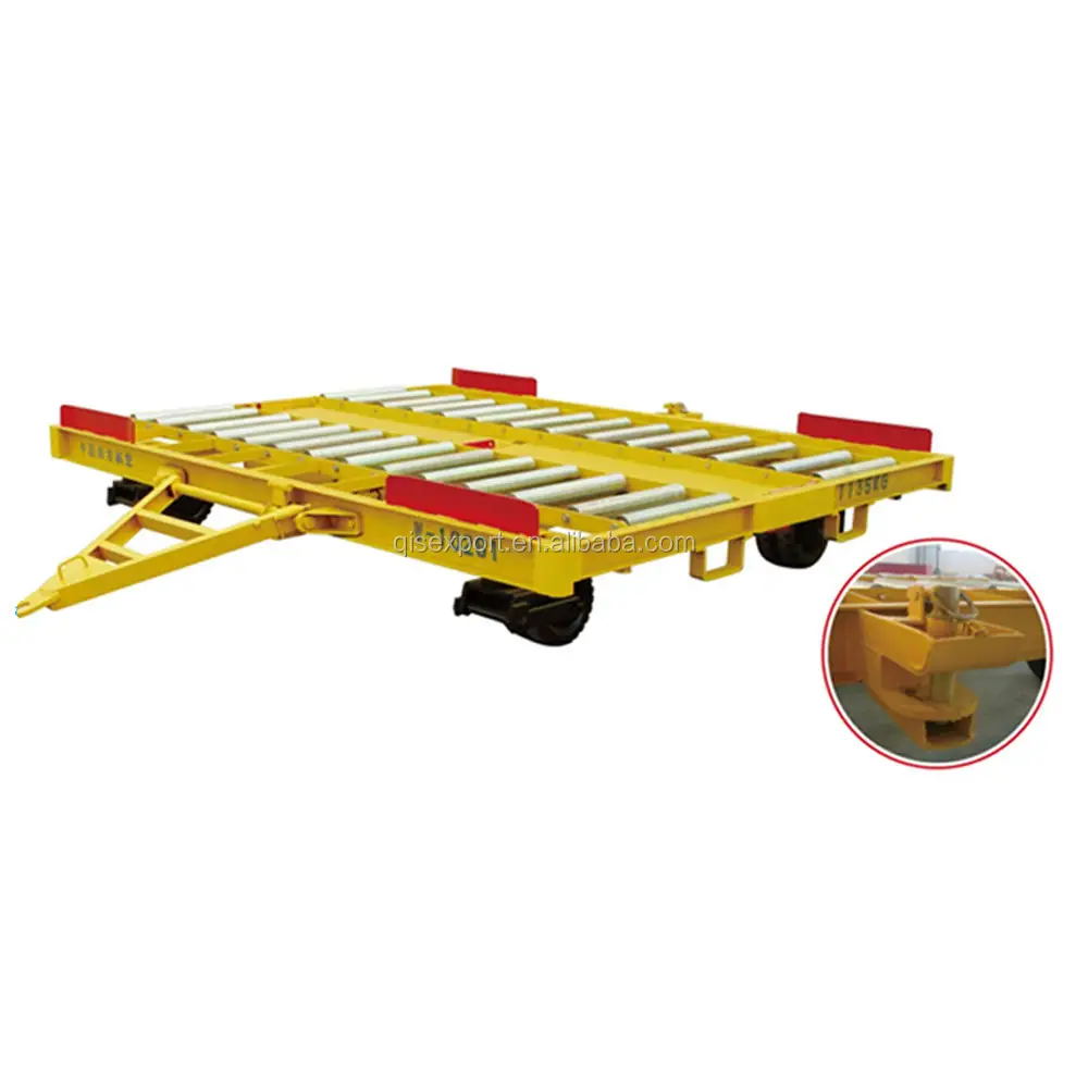 4 wielen 3 T luchthaven container pallet tow trailer cargo dolly