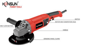 KONSUN 1550Wヘビーデューティアングルグラインダー6インチ (150mm) プロフェッショナルメタル & ストーン切削工具、9000RPM電気グラインダー - Product Image 2