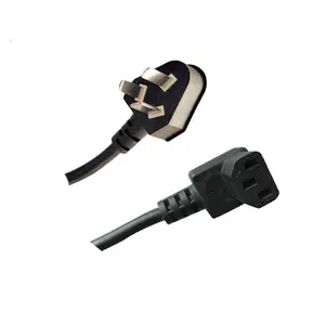 Hot selling flat 3 outlet extension power cord