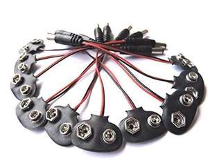 9v <span class=keywords><strong>6F22</strong></span> / <span class=keywords><strong>6LR61</strong></span> PVC I Type T Type Snap de batterie avec prise mâle DC 5.5*2.1mm <span class=keywords><strong>ou</strong></span> prise femelle - Product Image 1