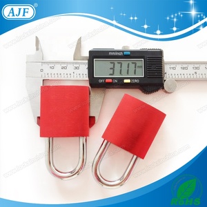AJF מנעול באיכות גבוהה אלומיניום אדום כיכר אדום אלומיניום בטיחות מנעול אהבת מנעול מנעול - Product Image 3