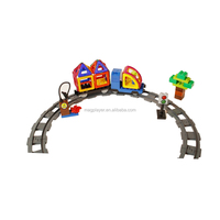 Train Track Toys 68 pcs Magnétique Cadeau Jouets Blocs de Construction Magnétiques Piste Pour Enfants