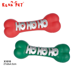 Jouet couineur en vinyle, en forme d'os pour famille, chien de compagnie, de noël - Product Image 1