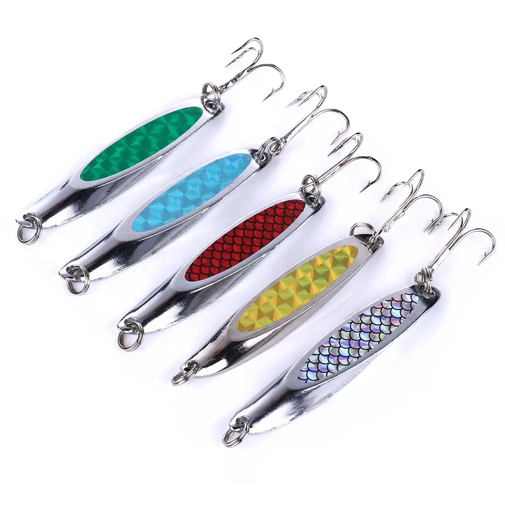 Señuelos de cuchara de pesca, cebo giratorio de agua salada, señuelo de fundición, señuelo de pesca