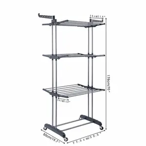 <span class=keywords><strong>Tendedero</strong></span> Plegable de 3 Niveles para Ropa, Perchero para Secar Ropa - Product Image 1