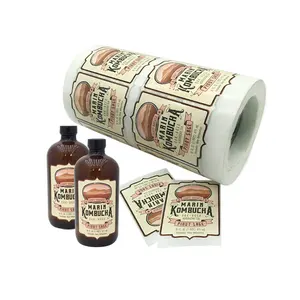 Tự dính giấy sữa chai thủy tinh con dấu nhãn in ấn nhãn dán - Product Image 1