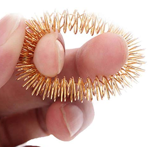 <span class=keywords><strong>Gold</strong></span> farbe akupressur sujok finger <span class=keywords><strong>massage</strong></span> ring - Product Image 3