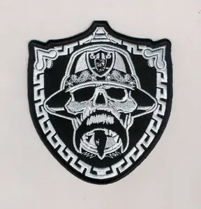 Custom Design Skull PVC Denim Embroidery Emblems