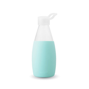 Fancy <strong>Hot</strong> Unique Shaped Custom Girl CHildren 330ml <strong>Mini</strong> Glass Drinking Sports <strong>Water</strong> <strong>Bottle</strong> With Silicone Sleeve - Product Image 3