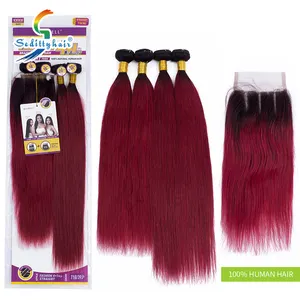 ขายส่ง virgin hair ผู้ขาย hair สองโทนสี ombre ผมรวมกลุ่ม