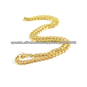 Acero inoxidable Dorado cadena del encintado de la pareja - Product Image 2