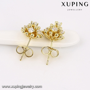 63805 Xuping Juego de Joyería de Pendientes y Collar con Circonita Chapado en Oro de 14k para Novia, Económico - Product Image 6