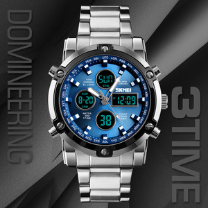 Jam Tangan Pria SKMEI 1389 <span class=keywords><strong>Analog</strong></span> Digital, Bagian Belakang Stainless Steel, Tahan Air - Product Image 5