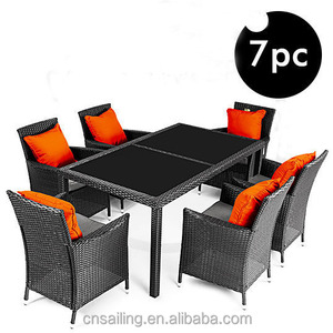 Nuevo <span class=keywords><strong>juego</strong></span> de muebles de <span class=keywords><strong>exterior</strong></span> de mimbre Comedor <span class=keywords><strong>Sillas</strong></span> y mesas Jardín Configuración de patio - Product Image 2