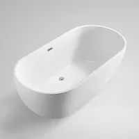 Aifol 2022 חדש עיצוב אמבטיה בודד אקריליק פלסטיק 69 אינץ מקורה ניקוי אמבטיה אמבטיה אמבטיות למבוגרים