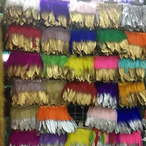 Oro Immerso Piuma Bianca per il Mestiere di DIY di Scintillio di Arte Naturale Decorazioni Del Partito Accessori per il Compleanno/Cerimonia Nuziale/Vestito Da Partito -up - Product Image 1