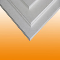 Tuiles de plafond acoustiques modernes en laine de verre carrée, ignifuges, en fibre de verre, ISO 9001:2008, isolation thermique avec boîte en carton
