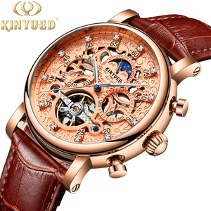 Montres mécaniques automatiques pour hommes <span class=keywords><strong>KINYUED</strong></span> J026, cadran en diamant, calendrier, <span class=keywords><strong>montre</strong></span> de haute qualité authentique et tendance pour hommes - Product Image 2
