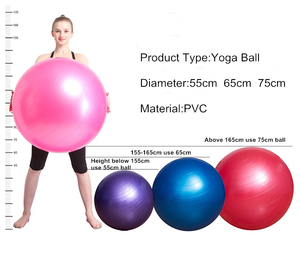 Tamaño 100 cm 110 cm anti-burst gimnasio rojo bola conjunto durable ejercicio de yoga pelota de gimnasio <span class=keywords><strong>fitness</strong></span> - Product Image 6