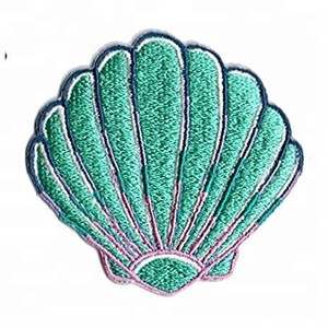 <span class=keywords><strong>Seashell</strong></span> Phim Hoạt Hình Tùy Chỉnh Sắt Trên Các Bản Vá Thêu - Product Image 1