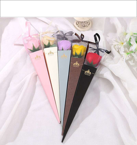 2018 Shinewrap <span class=keywords><strong>boutique</strong></span> de moda pequeño bronceado de PVC de regalo individual/<span class=keywords><strong>Flor</strong></span> caja de embalaje - Product Image 2