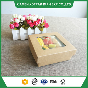 <span class=keywords><strong>Kray</strong></span> kraft boîte de salade de papier avec fenêtre - Product Image 1
