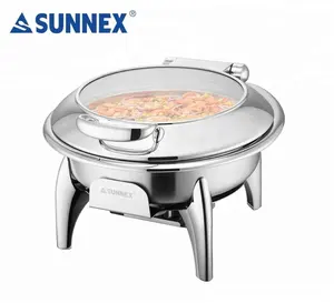 SUNNEX — chauffe-plats ronds pour Buffet, en acier inoxydable, pour Restaurant, hôtel, Durable, nouveauté 2022