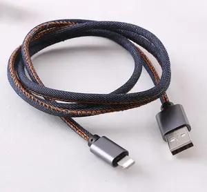 Jean điện thoại di động sạc Micro USB Cable cho Android cho samsung cho iPhone 6 USB cáp dữ liệu
