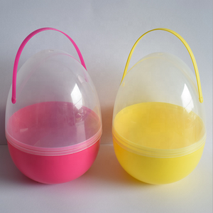 Modern Hot Selling 25cm Transparent <strong>Plastic</strong> Large <strong>Easter</strong> <strong>Egg</strong> with Handle Decorations - Product Image 1
