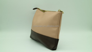 Semi-PU Leather logo custom cosmetic bag for make up - Product Image 6