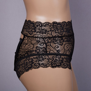 Taille haute noir <span class=keywords><strong>mature</strong></span> sexy sheer transparent femmes fille dames culotte sous-vêtements - Product Image 3