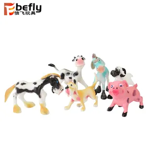 6 шт, смешанные цвета, симпатичные пластиковые мультфильм животноводческая ферма набор игрушек для детей новый 2019