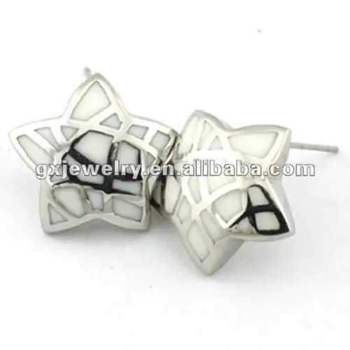 Hot sale jewelry custom star earrings surgical steel