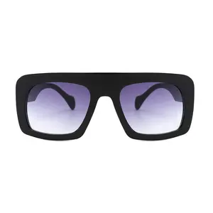 23337 Superhot Brillen 2019 Neue Flache Top Rechteck Shades Männer Frauen Schwarz Gradienten Sonnenbrille