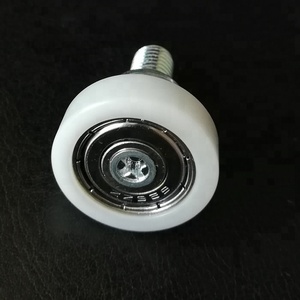 Ruota a rulli piatta in plastica <span class=keywords><strong>DR22</strong></span> da 22 mm di larghezza con cuscinetto e vite M6x10 mm per porte e finestre scorrevoli - Product Image 2