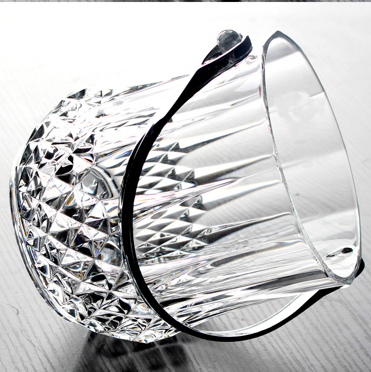 Haonai glassware bucket, glass ice bucket