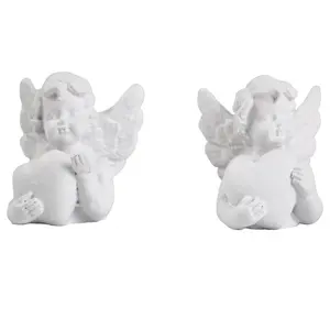 Atacado personalizado tamanho pequeno resina encantador anjo cherub estatueta para crianças