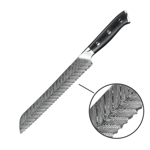 Hot Selling Edge Guard Serrated <strong>Bread</strong> Knives G10 Handle Damascus Blade <strong>Bread</strong> <strong>Cutter</strong> - Product Image 3