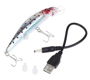 <span class=keywords><strong>Esche</strong></span> da pesca a matita galleggiante con ricarica USB Uniker, esca da pesca a vibrazione da 12cm 19g per pesca notturna