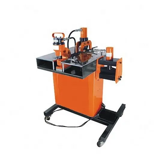 Barre omnibus Poinçonnage Pliage Coupe Machine HB-150W 3 en 1 Automatique Hydraulique Machine De Traitement De Barres