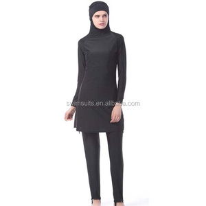 Full Skin Covered Swimwear for Muslim Good Fit <strong>Islamic</strong> <strong>Swimsuit</strong> Two Piece Swimming Suit with Hijab - Product Image 1
