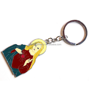 Mới Nhất Kẽm Hợp Kim Mềm Men Trinh Nữ Mary <span class=keywords><strong>Keychain</strong></span> Số Lượng Lớn Tùy Chỉnh Vòng Chìa Khóa - Product Image 4