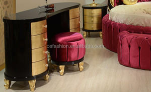 OE-FASHION Home Customize Red Double Luxury European <strong>Style</strong> <strong>Antique</strong> French Romantic Wedding Round <strong>Bed</strong> - Product Image 3