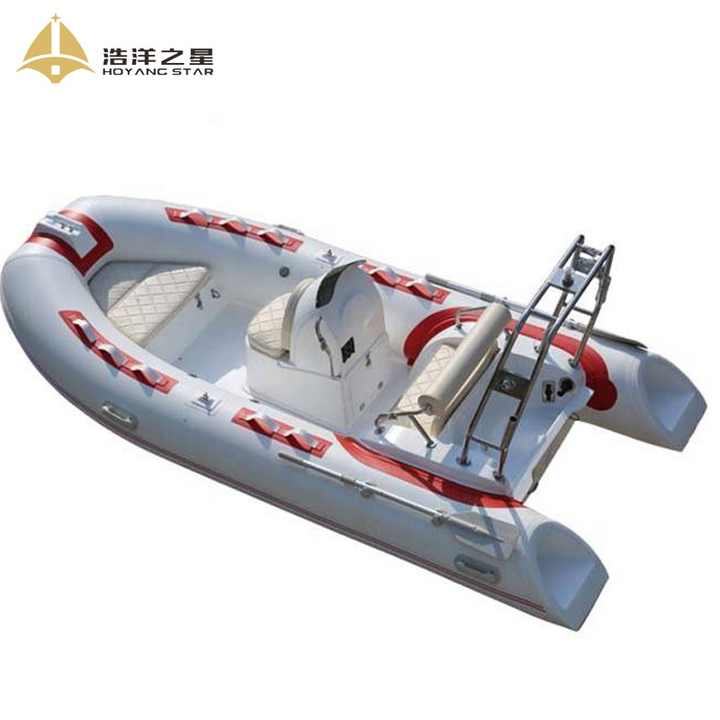 Small Center Console PVC Semi Rigid Fishing Inflatable Boat RIB 390 for ...