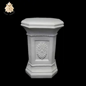 Hand Carved Outdoor Decoration Stone Marble Column Base NTMH-091Y