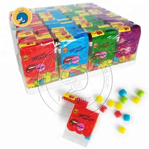 mini fruity bubble chewing gum with whistle toy