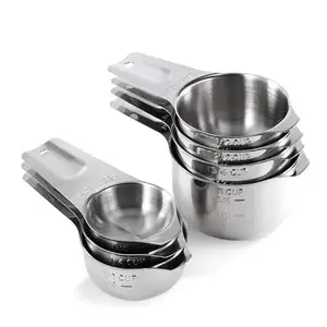 Measuring Spoons And Cups Hot Sale 13 Piece Stainless Steel Measuring Cups And Spoons Set With Ring Connectors